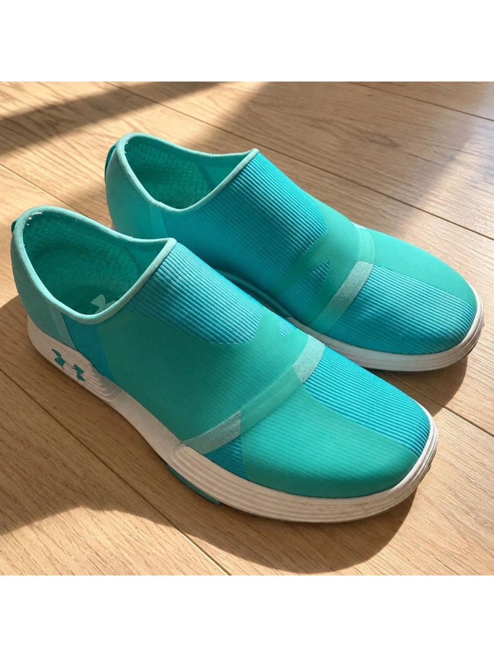 Under Armour SpeedForm Amp 2.0 Womens 7 Blue Teal Slip On Sneakers